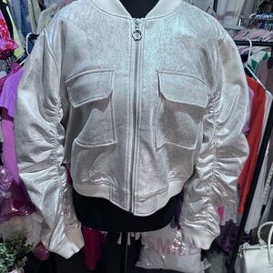 Robert Rodriguez Metallic Bomber Jacket
